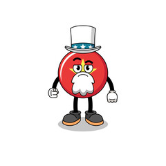 Illustration of vietnam flag cartoon with i want you gesture