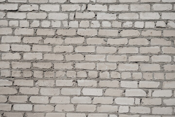 Empty brick wall of gray color. Abstract background..