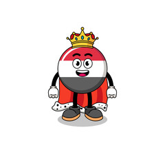 Mascot Illustration of yemen flag king