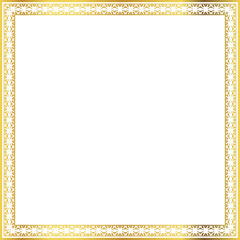 Luxury golden square frame botanic garden vingate pattern