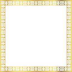 Luxury golden square frame botanic garden vingate pattern