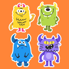 unique and cute little critters sticker collection 1 doodle illustration element