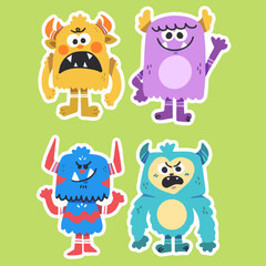 unique and cute little critters sticker collection 2 doodle illustration element