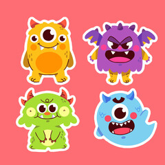 unique and cute little critters sticker collection 5 doodle illustration element