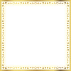 Luxury golden square frame botanic garden vingate pattern