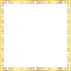 Luxury golden square frame botanic garden vingate pattern