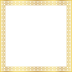 Luxury golden square frame botanic garden vingate pattern