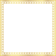 Luxury golden square frame botanic garden vingate pattern