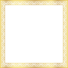 Luxury golden square frame botanic garden vingate pattern