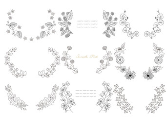 ボタニカル フレーム フラワーロゴ