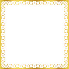 Luxury golden square frame botanic garden vingate pattern