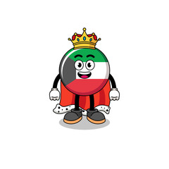 Mascot Illustration of kuwait flag king