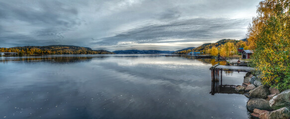 Bay of the Baltic Sea at Docksta in northern Sweden