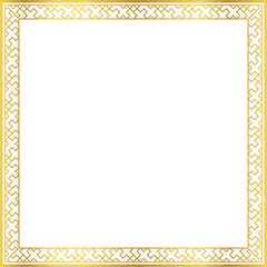 Luxury golden square frame botanic garden vingate pattern