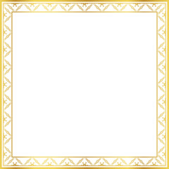 Luxury golden square frame botanic garden vingate pattern