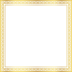 Luxury golden square frame botanic garden vingate pattern