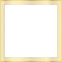 Luxury golden square frame botanic garden vingate pattern