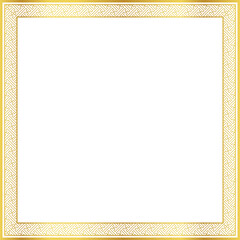 Luxury golden square frame botanic garden vingate pattern