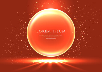 光り輝く赤い球体