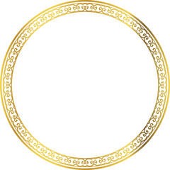 Luxury golden round frame botanic garden vingate pattern