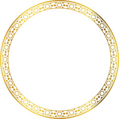 Luxury golden round frame botanic garden vingate pattern