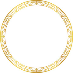 Luxury golden round frame botanic garden vingate pattern
