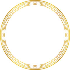 Luxury golden round frame botanic garden vingate pattern