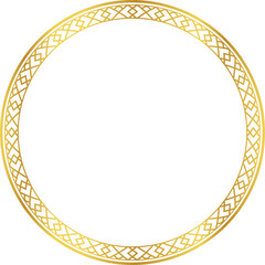 Luxury golden round frame botanic garden vingate pattern