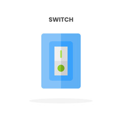 Switch icon flat. Vector illustration on white background. Can used for web, app, digital product, presentation, UI and many more.