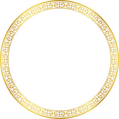 Luxury golden round frame botanic garden vingate pattern