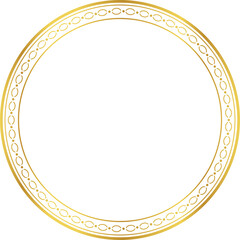 Luxury golden round frame botanic garden vingate pattern