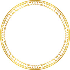 Luxury golden round frame botanic garden vingate pattern