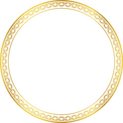 Luxury golden round frame botanic garden vingate pattern