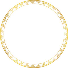 Luxury golden round frame botanic garden vingate pattern