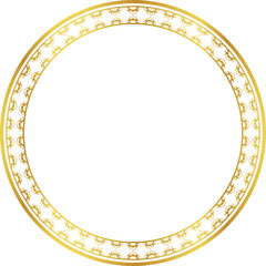 Luxury golden round frame botanic garden vingate pattern
