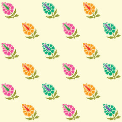 Seamless textile pattern of all over printing