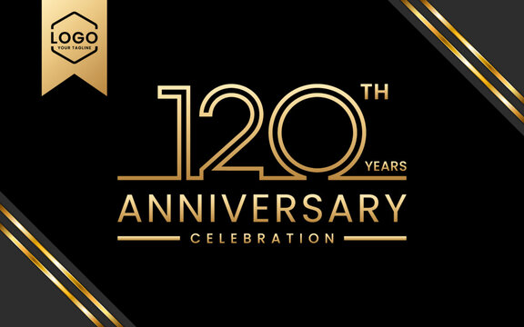 120 year anniversary celebration template design. Logo Vector Template Illustration