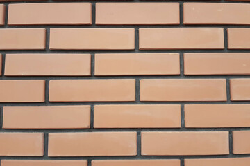Obraz premium fragment of a wall with a red facing brick