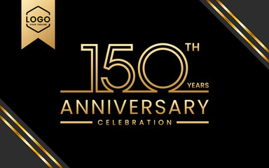 150 year anniversary celebration template design. Logo Vector Template Illustration
