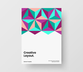 Premium booklet vector design illustration. Amazing geometric pattern journal cover concept.