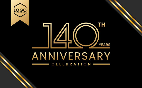 140 year anniversary celebration template design. Logo Vector Template Illustration