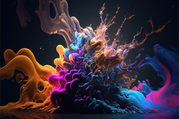 Color Explosion withg Multiple Color . Genarative AI