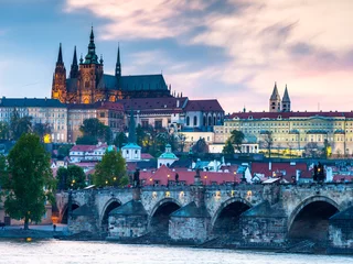 Tuinposter View of the city of Prague © masar1920