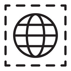 worlwide line icon