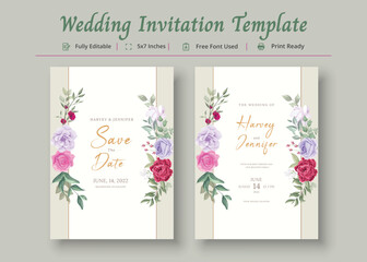 Wedding Invitation Card Template, Invitation Card Poster