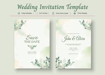 Wedding Invitation Card Template, Invitation Card Poster