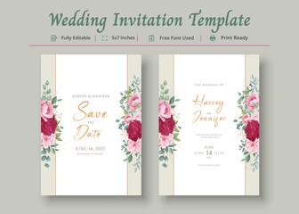 Wedding Invitation Card Template, Invitation Card Poster