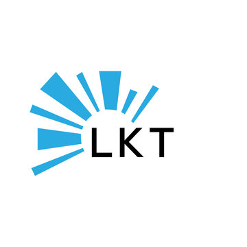 LKT letter logo. LKT blue image on white background and black letter. LKT technology  Monogram logo design for entrepreneur and business. LKT best icon.
