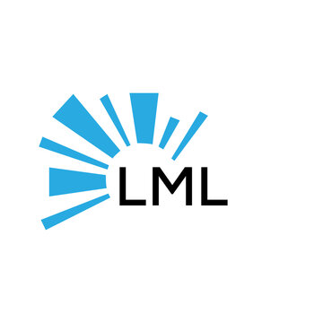 LML letter logo. LML blue image on white background and black letter. LML technology  Monogram logo design for entrepreneur and business. LML best icon.
