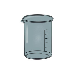 Beaker vector logo for laboratory.